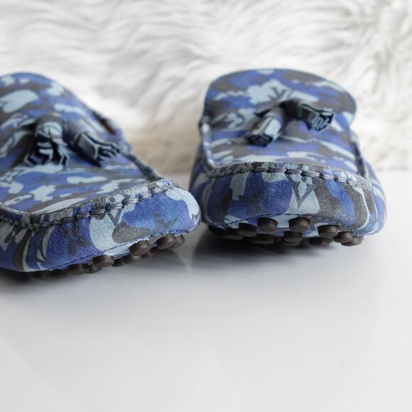Louis Vuitton Blue Camo Monogram Driver Moccasin Loafer - Picture 6 of 16